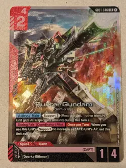 GUNDAM TCG CARD GAME BUSTER GUNDAM GD01-046 LR HOLO FOIL ENGLISH NEWTYPE RISING - Image 1