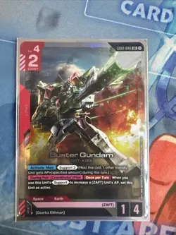GUNDAM TCG CARD GAME BUSTER GUNDAM GD01-046 LR HOLO FOIL ENGLISH NEWTYPE RISING - Image 1