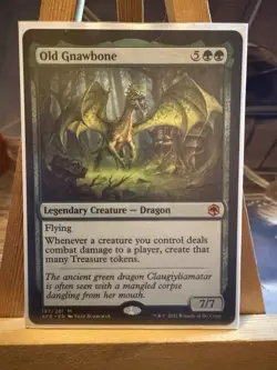 Magic the Gathering Old Gnawbone Card Near Mint Condition - Image 1