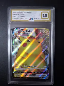 Pikachu VMAX 044/185 FA Vivid Voltage 2020 Pokemon Card - Pokegrade 10 GEM MINT - Image 1