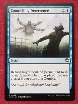 Magic The Gathering INNISTRAD REMASTERED COMPELLING DETERRENCE blue card MTG - Image 1
