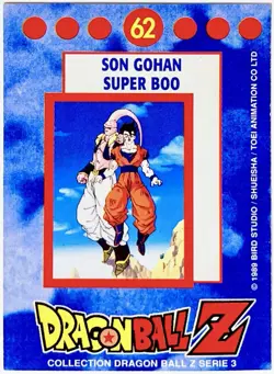 Dragon Ball Z GOLD Trading Card Son Gohan Super Boo 62 Series 3 1989 Bird Studio - Image 2