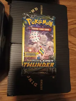 Pokemon Sun&Moon Lost Thunder 3 Card Booster Pack Sealed Unweighed & Untampered. - Image 1