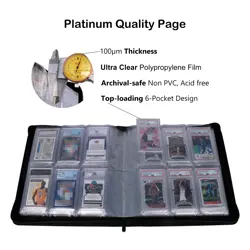 Rayvol Psa Slab Binder, Holds 72 Psa Slabs, 6-Pocket Graded Card Binder For Psa, - Image 3