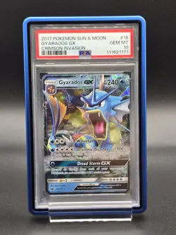PSA 10 Gyarados Gx 18 2017 Pokemon Sun & Moon Crimson Invasion - Image 1