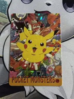 Pokemon Pikachu Charizard Pocket Monsters Nintendo Vending Prism Holo Sticker - Image 1