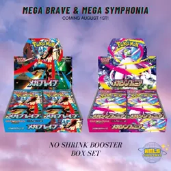 Mega Brave & Mega Symphonia Booster Box EX No Shrink Set Pokemon M1S M1L - Image 1