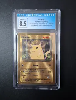 2021 Pokemon Celebrations Pikachu 58 Gold Metal Ultra Premium Collection CGC 8.5 - Image 1