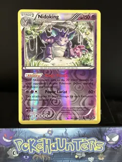 Pokemon Card Nidoking 45/114 Steam Siege Reverse Holo Rare L/P - Image 1