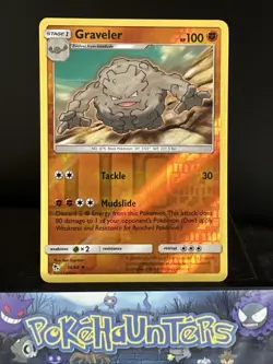 Pokemon Card Graveler 34/68 Hidden Fates Reverse Holo Rare NM - Image 1