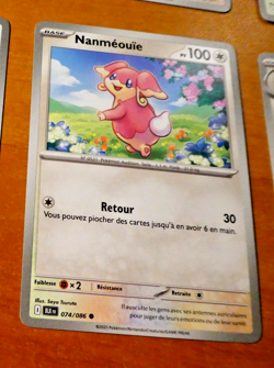 POKEMON FOUDRE NOIRE CARD CARTE NANMEOUIE 074/086 BLK EV10.5 FR MINT 2025 - Image 1
