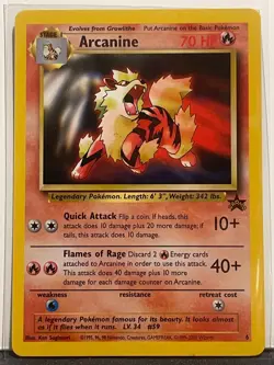 Arcanine # 6 Black Star Promo Pokemon Card 2000 WOTC tcg Near Mint ! - Image 1