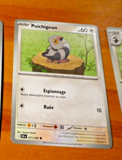 POKEMON FOUDRE NOIRE CARD CARTE POICHIGEON 071/086 BLK EV10.5 FR MINT 2025 - Image 1