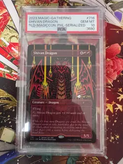 MTG Shivan Dragon Serialized #7/295 Secret Lair MagicCon PSA 10 GEM MINT Japan - Image 2