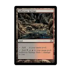 WOTC MtG 10th Ed Sulfurous Springs (R) EX - Image 1