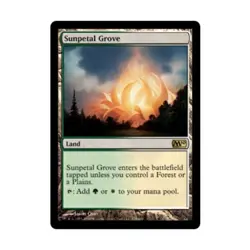 WOTC MtG M10 Sunpetal Grove (R) EX - Image 1