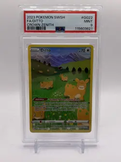 Ditto Crown Zenith PSA 9 #GG22 2023 Pokemon Sword And Shield Crown Zenith - Image 1