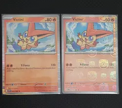 Victini Masterball and Holo 012/86 Black Bolt Pokemon Card TCG NM - Image 1
