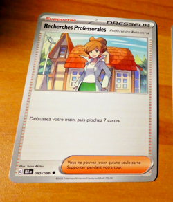 POKEMON FOUDRE NOIRE CARD CARTE RECHERCHES 085/086 BLK EV10.5 FR MINT 2025 - Image 1
