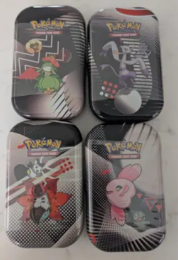 Pokemon Black Bolt & White Flare Unova Mini Tin - Set of 4 - Sealed Brand New - Image 1