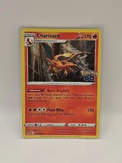 Pokemon TCG Charizard Pokemon GO 010/078 Reverse Holo Rare - Image 1