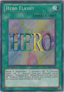 Hero Flash!! [RYMP-EN027] Secret Rare Lightly Played 1st Edition - Yugioh single - Image 1