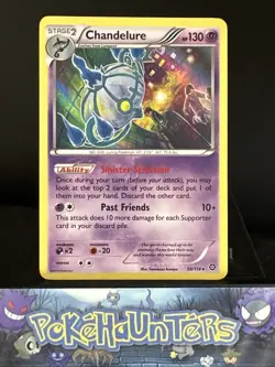 Pokemon Card Chandelure 50/114 Steam Siege Holo Rare L/P - Image 1