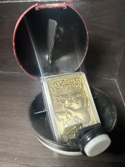 1999 Pikachu Pokemon 23k Gold Plated Card Limited Edition Burger King In Ball B - Image 1