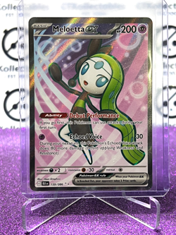 MELOETTA EX ULTRA RARE SCARLET & VIOLET BLACK BOLT #159/086** POKEMON CARD 2025 - Image 1