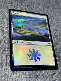 MTG Aetherdrift - Plains (0277) - Foil / Land / NM / DFT /Eng - Image 1
