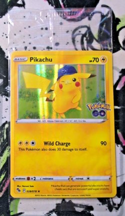 Pikachu 028/078 Pokemon Go GameStop Promo Sealed - Image 1