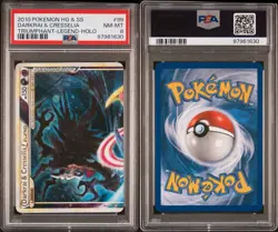 Pokemon Darkrai & Cresselia LEGEND Triumphant Holo Rare #99 PSA 8 - Image 3