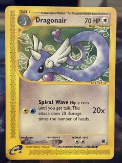 2002 E-Card - Expedition Dragonair #75 Non Holo Pokemon Card - Image 1