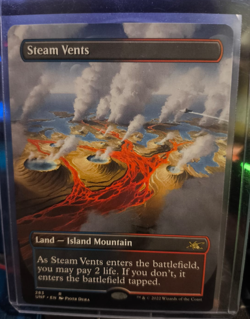 Steam Vents (Borderless) Unfinity Regular NM MTG Dual Land - Image 1