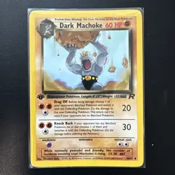 Pokemon Card Dark Machoke Team Rocket 1st Edition Uncommon 40/82 Near Mint - Image 1