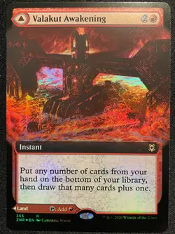 MTG Magic The Gathering FOIL Extended Art Valakut Awakening NM ZNR - Image 1