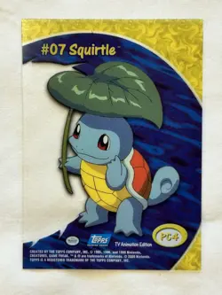 2000 Topps Pokemon Squirtle #07 TV Animation Edition PC4 - Image 2