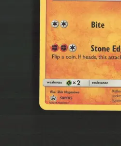 Lycanroc SM105 Sun & Moon Black Star Promo Cosmos Holo Pokemon Card LP - Image 5