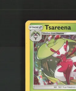 Tsareena SM26 Sun & Moon Black Star Promo Cosmos Holo Pokemon Card DMG - Image 3