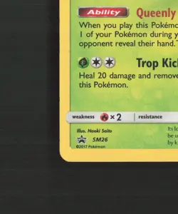 Tsareena SM26 Sun & Moon Black Star Promo Cosmos Holo Pokemon Card DMG - Image 5