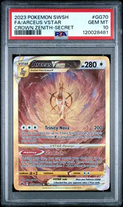 2023 POKEMON SWORD & SHIELD CROWN ZENITH SECRET FULL ART/ARCEUS VSTAR PSA 10 - Image 1