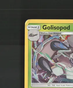 Golisopod SM52 Sun & Moon Black Star Promo Cosmos Holo Pokemon Card DMG - Image 3