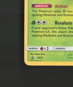 Golisopod SM52 Sun & Moon Black Star Promo Cosmos Holo Pokemon Card DMG - Image 5
