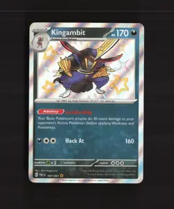 Kingambit 187/091 Paldean Fates Shiny Holo Rare Pokemon Card NM - Image 1