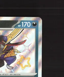 Kingambit 187/091 Paldean Fates Shiny Holo Rare Pokemon Card NM - Image 4