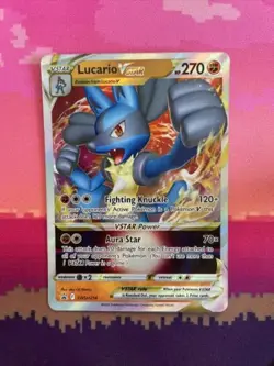 LIVE Pokemon Card Lucario VSTAR SWSH214 Ultra Rare Full Art Near Mint - Image 1