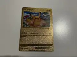 Pikachu 075/073 Pokemon Gold Foil Card Fan Art HP 70 - Image 1