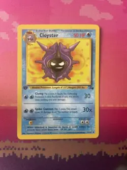 LIVE Pokemon Card Cloyster Fossil 1st Edition Uncommon 32/62 Near Mint - Image 1