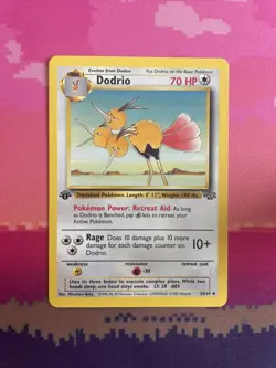 LIVE Pokemon Card Dodrio Jungle 1st Edition Uncommon 34/64 Near Mint - Image 1