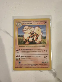 1999 Pokemon Set Unlimited Shadowless Arcanine Uncommon #23/102 LP - Image 1